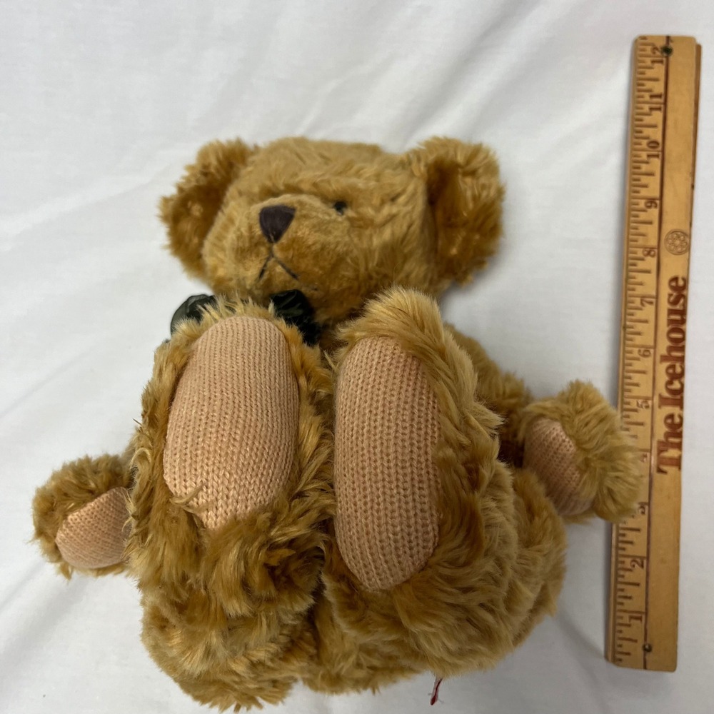 Russ Berrie Sutton Teddy Bear Golden Brown Plush Stuffed & Jointed - Picture 6 of 6
